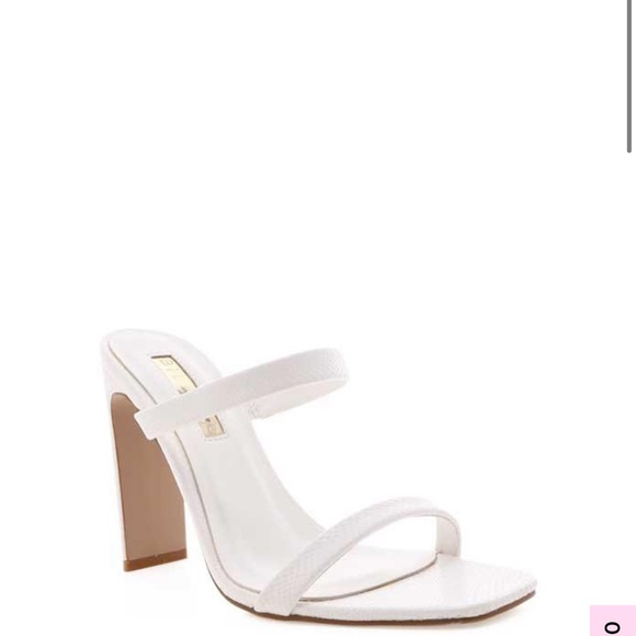 White Fox White Heeled Mules - Picture 3 of 8